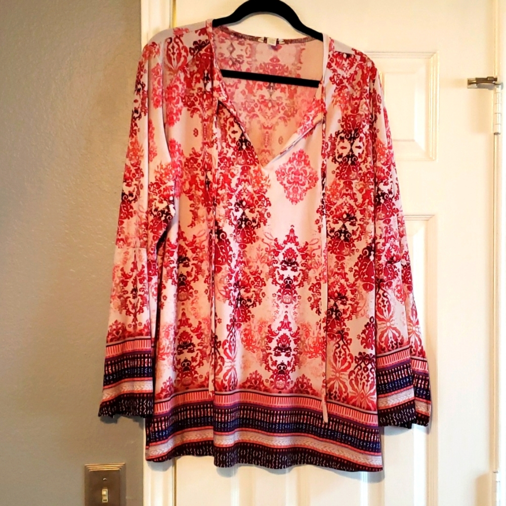 Bohemian bell sleeve top